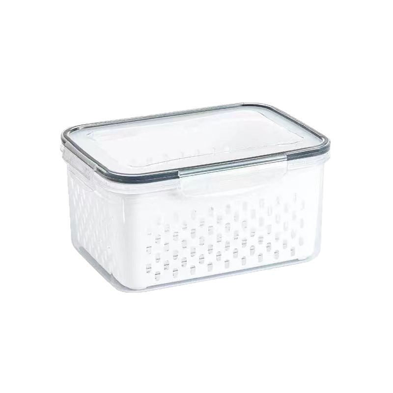 Double-Layer Refrigerator Draining Food Storage Box