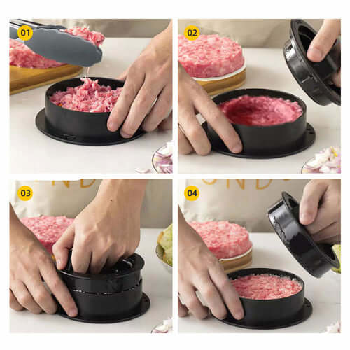 Round Hamburger Meat Press Maker connors cooking products
